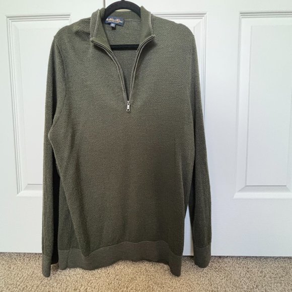 Brooks Brother's Extra Fine Merino Wool Half-Zip Sweater - Picture 2 of 8